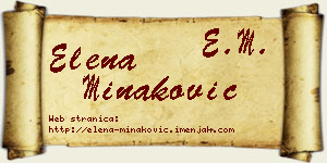 Elena Minaković vizit kartica